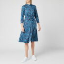 Joules Women's Winslet Long Sleeve Shirt Dress - Teal Blossom
