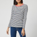 Joules Women's Selma Long Sleeve Crew Neck Top - French Navy Stripe