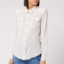 Balmain Women's Crepe De Chine Shirt - Natural