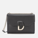 DKNY Women's Von Flap Shoulder Bag - Black/Gold