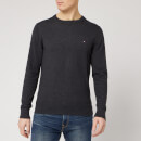 Tommy Hilfiger Men's Luxury Touch Knitted Crew Neck Jumper - Charcoal Heather