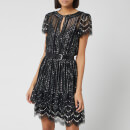 MICHAEL MICHAEL KORS Women's Lux Metal Lace Dress - Black/Silver