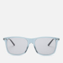 Gucci Men's Cylindrical Web Square Frame Sunglasses - Grey/Ruthenium/Grey