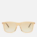 Gucci Men's Cylindrical Web Square Frame Sunglasses - Brown/Gold/Brown