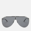 Gucci Men's Mask Sunglasses - Ruthenium/Black/Grey