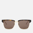 Gucci Men's Square Metal and Acetate Sunglasses - Havana/Havana/Brown