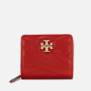 Tory Burch Women's Kira Chevron Bi-Fold Wallet - Red Apple