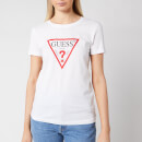 Guess Women's Basic Triange Short Sleeve T-Shirt - True White