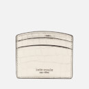 Kate Spade New York Women's Sylvia Croc Card Holder - Gunmetal
