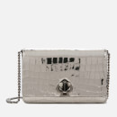 Kate Spade New York Women's Romy Metallic Croc Chain Wallet - Gunmetal