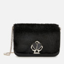 Kate Spade New York Women's Nicola Faux Fur Twistlock Chain Wallet - Black