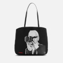 Karl Lagerfeld Legend Collection Women's Karl Legend Photographer Canvas Tote Bag - Black