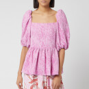 Stine Goya Women's Irene Structure Stretch Top - Snakeskin