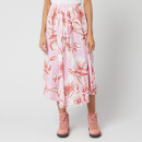 Stine Goya Women's Blossom Jasmine Silk Midi Skirt - Pink
