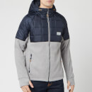 Superdry Men's Polar Fleece Hybrid Jacket - Grey Marl