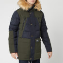 Superdry Men's Rookie Colour Block Down Parka - Dark Navy