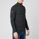 Superdry Men's Keystone Henley Knit Jumper - Lead Grey Twist