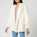 Free People Women's Solid Kate Faux Fur Coat - Ivory