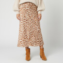 Free People Women's Normani Bias Skirt - Brown Leopard