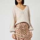Free People Women's All Day Long V Neck Jumper - Sand