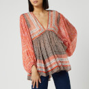 Free People Women's Aliyah Printed Tunic Top - Pink