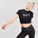 MP Animal Snake Seamless Women's Cropped T-Shirt - Black - XS