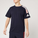 adidas Men's Z.N.E. 3 Stripe Short Sleeve T-Shirt - Legend Ink