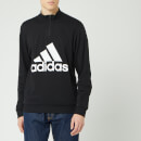 adidas Men's MH BOS 1/4 Zip Sweater - Black