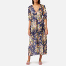 Zimmermann Women's Zinnia Shirred Waist Dress - Cobalt Floral