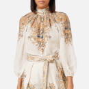 Zimmermann Women's Freja Paisley Blouse - Ivory Fleur Paisley