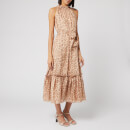 Zimmermann Women's Kirra Tie Shoulder Maxi Dress - Taupe Leopard