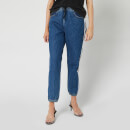 Alexander Wang Women's Jogger Style Jeans with Logo Taping - Deep Blue