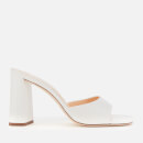 by FAR Women's Juju Pearl Shine Leather Heeled Mules - White Pearl Shine