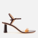 by FAR Women's Magnolia Leather Barely There Heeled Sandals - Bordeaux
