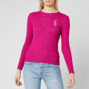Polo Ralph Lauren Women's Sequin Classic Cable Knitted Jumper - Accent Pink