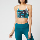 Reebok Women's Meet You There All Over Print Bra - Heritage Teal