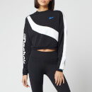 Reebok Women's Myt Colourblocked Cropped Sweatshirt - Black