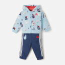 Adidas Girls' Infant Full Zip Hoody and Jogger Set - Clear Sky