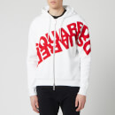Dsquared2 Men's Angled Mirror Logo Hoody - White/Red