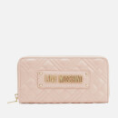 Love Moschino Women's Quilted Large Zip Around Wallet - Pink