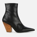 Simon Miller Women's Pack Leather Heeled Western Boots - Black