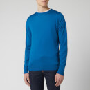 John Smedley Men's Lundy 30 Gauge Extra Fine Merino Crew Neck Jumper - Blue Peek