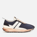 Lanvin Men's Suede Running Trainers - Navy Blue/White