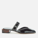 Ganni Women's Strappy Flat Mules - Black