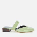Ganni Women's Strappy Flat Mules - Patina Green