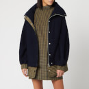Ganni Women's Tech/Wool Cocoon Jacket - Sky Captain