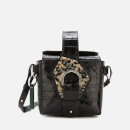 Ganni Women's Croc Print Bucket Bag - Black
