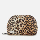 Ganni Women's Tech Fabric Cosmetic Bag - Leopard