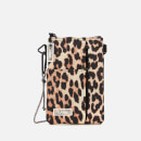 Ganni Women's Tech Fabric Cross Body Bag - Leopard Print