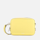 Ganni Women's Textured Leather Camera Bag - Lemon